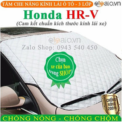 Tấm che chắn nắng kính lái ô tô Honda HRV CAO CẤP 3 Lớp Chắn Nắng Cản Nhiệt | OTOALO