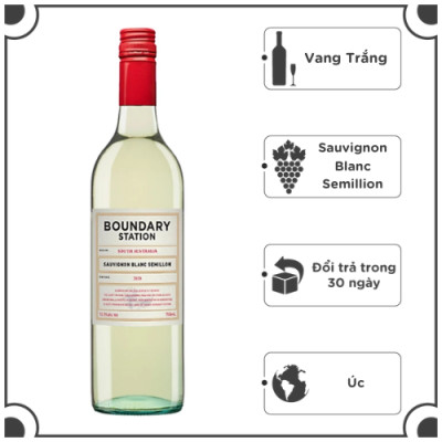 Rượu Vang Trắng Dominic BOUNDARY STATION Sauvignon Blanc Semillon 750ml 12.5% Acl