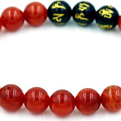 Vòng tay chuỗi hạt vân rồng đỏ 8 ly MSA104