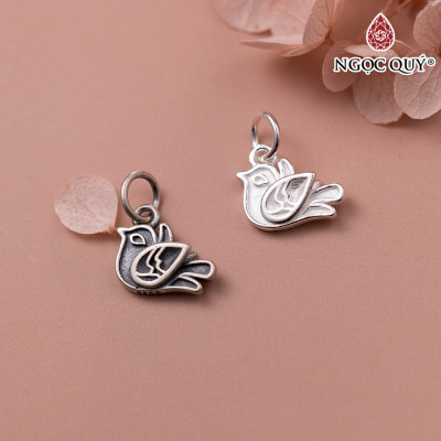 Charm bạc chim bồ câu treo - Ngọc Quý Gemstones