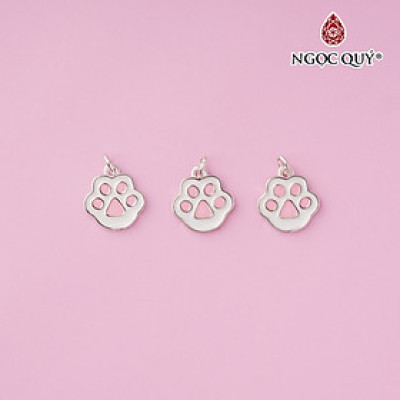 Charm treo hình bàn chân chó - Ngọc Quý Gemstones