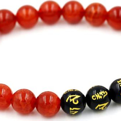 Vòng tay chuỗi hạt vân rồng đỏ 8 ly MSA104