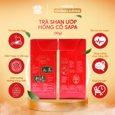 Trà Shan Ướp Hồng Cổ Sapa Mohodo Tốt Cho Tiêu Hóa Giúp Thư Giãn - Hộp 30G