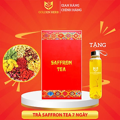 Trà Dưỡng Nhan Saffron Tea 7 Ngày Giúp Giữ Dáng Đẹp Da Giảm Mụn Ngừa Nếp Nhăn Ngủ Ngon
