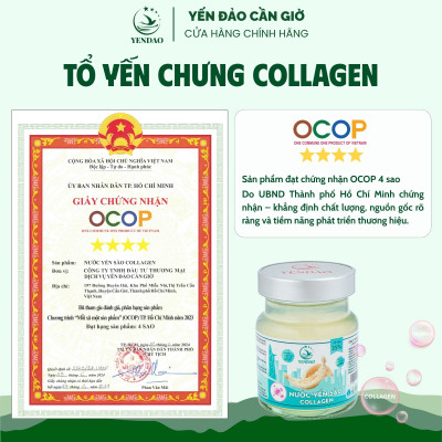 Yến Đảo - Yến Chưng Collagen Bổ Dưỡng Sức Khỏe Hỗ Trợ Làm Đẹp Da Quà Tặng Cao Cấp 6 Lọ 70ml