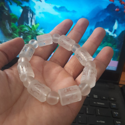 Vòng tay Ngọc la hán màu trong -12ly siêu đẹp