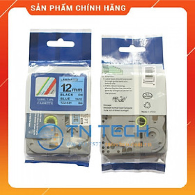 Nhãn In Tz2-531 - Đen nền dương 12mm x 8m - Dùng cho máy in BROTHER - AIMO - PUTY [Hàng Nhập Khẩu]
