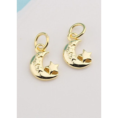 Combo 2 cái charm bạc hình mặt trăng treo - Ngọc Quý Gemstones