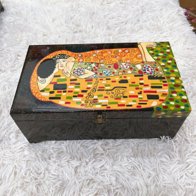 Hộp nữ trang 2 tầng Sơn Mài Cao Cấp Thanh Bình Lê đựng đồ trang sức, vật dụng nhỏ xinh, làm quà tặng,...