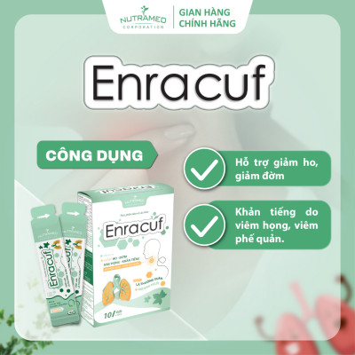 Gói uống Enracuf hỗ trợ viêm đường hô hấp trên (10 gói) - Nutramed