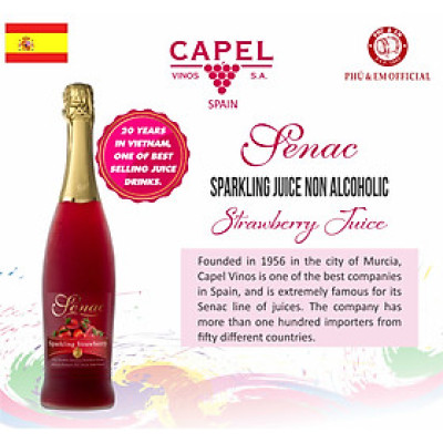 Nước Trái Cây Lên Men Có Ga Không Cồn Senac Reserva - Vị Dâu Tây