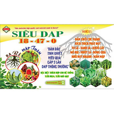 NP 18-47-0  HÀM LƯỢNG PHÂN BÓN CAO HƠN DAP CAO CẤP 