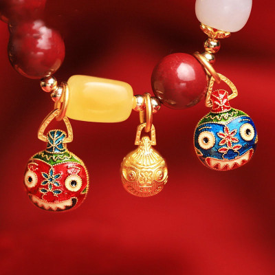 VÒNG TAY CHUỖI HẠT ĐÁ ĐỎ BÌNH AN , CHIÊU TÀI , NẠP LỘC