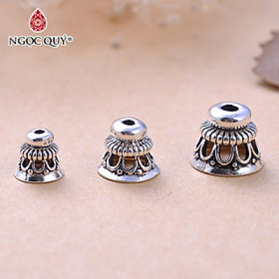 Combo 3 cái charm bạc đầu chuông - Ngọc Quý Gemstones