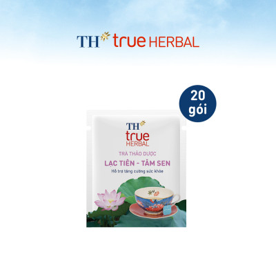 Hộp trà thảo dược TH true HERBAL Lạc tiên – Tâm sen (20 gói)