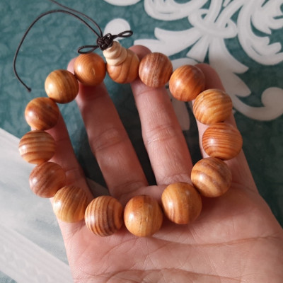 Vòng tay nam GỖ HUYẾT NGỌC thời trang size hạt 14ly