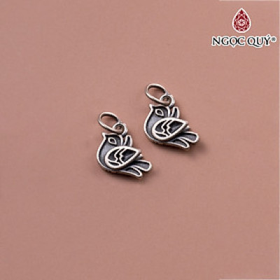 Charm bạc chim bồ câu treo - Ngọc Quý Gemstones