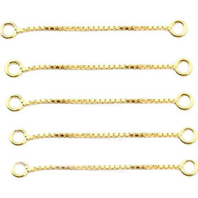 Combo 5 cái charm bạc chuỗi xích mạ vàng trang trí 2 - Ngọc Quý Gemstones