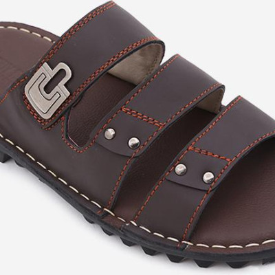 Dép nam Huy Hoàng màu 3 quai màu nâu HT7779