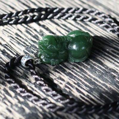 Mặt Tỳ Hưu Đá Ngọc Bích Ngọc Quý Gemstones MD4 (Nhỏ)