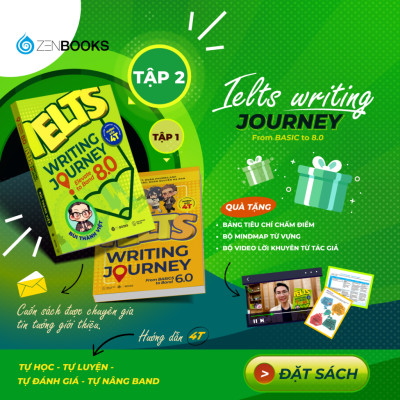 Bộ Sách Tiếng Anh Ielts Writing Journey (Tập 1,2) - Từ Cơ Bản Đến Band 8.0