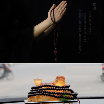 Vòng tay 108 hạt giả gỗ thời trang siêu đẹp, may mắn phong thủy bình an cho cả nam và nữ