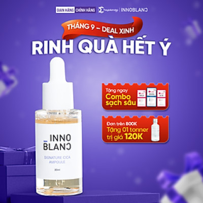 Tinh Chất Căng Bóng Da, Dưỡng Ẩm, Dưỡng Trắng, Giảm Thâm & Ngừa Lão Hóa| Innoblanc – Cica Ampoule 30ml