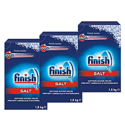 Combo 3 hộp muối rửa bát finish 1,5kg (3x1.5=4.5kg)