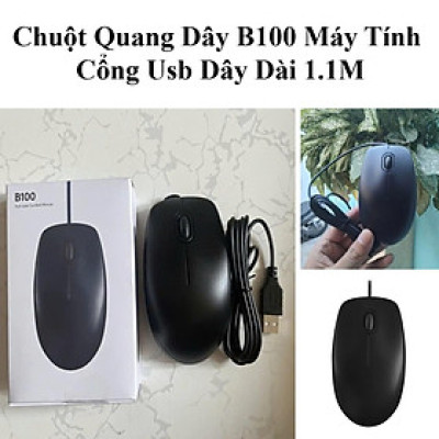 Chuột Quang Dây B100 Máy Tính Cổng Usb Dây Dài 1.1M