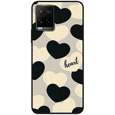 Ốp lưng cho Vivo Y12s - Y20 - Y20s - Y21 - Y21s - Y33s - Y33T - Tim Trắng Đen HEART - Hàng Chính Hãng