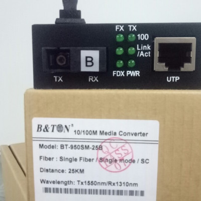 Convector 1 sợi SC đầu B-10/100M- BTON-BT-950SM-25B. Hàng chính hãng