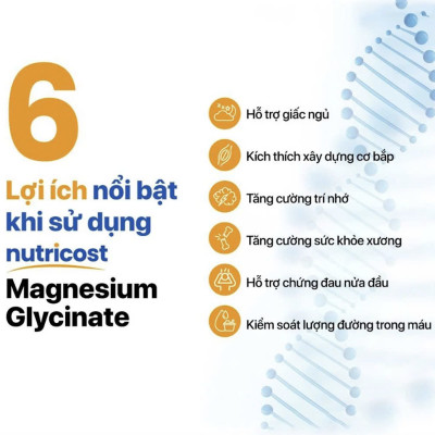 Viên Uống Nutricost Magnesium Extra Strength (420mg), Hỗ Trợ Xương, Giảm Stress và Cơ Bắp