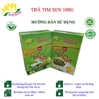 TRÀ TIM SEN HỘP 100G - HƯƠNG SEN VIỆT