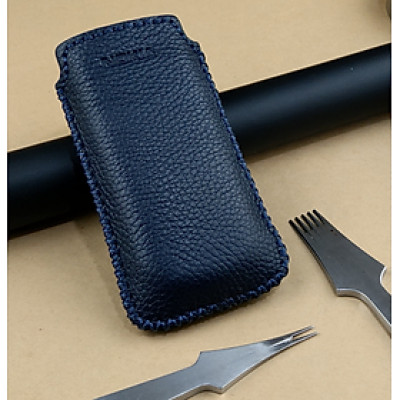 Bao da rút không dây điện thoại 8800 da bò hạt may thủ công - hàng chính hãng