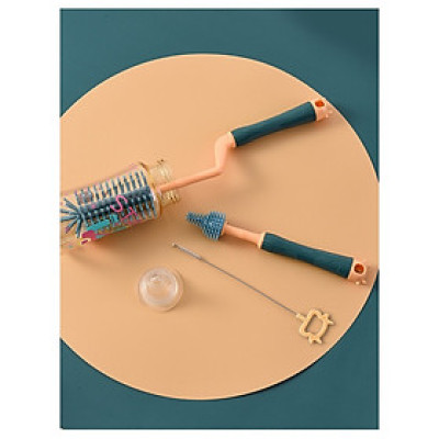 Bộ Cọ Rửa Bình Sữa Bình Nước Cao Cấp Tay Cằm Xoay 360 độ, Cọ Núm Ti, Cọ Rửa Ống Hút