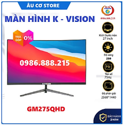 Màn hình chuyên Gaming K-Vision Cong 27 inch ,Tràn viền , 165hz - IPS - FHD , Hàng chính hãng - Bảo hành 24 Tháng