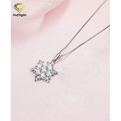 Mặt dây chuyền bạc Ý 925 Huệ Ngân - Hoa tuyết PP1304