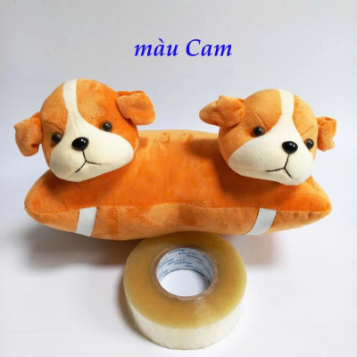 Gối đi xe máy 2 đầu hình chó (cún con) đáng yêu, chống va đập, an toàn cho bé khi chạy xe, hàng Việt Nam chất lượng cao