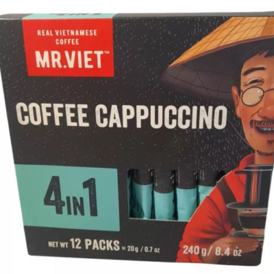Cà phê Hòa Tan Capuccino 4 trong 1 Mr Viet 240g