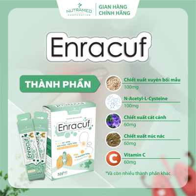 Gói uống Enracuf hỗ trợ viêm đường hô hấp trên (10 gói) - Nutramed