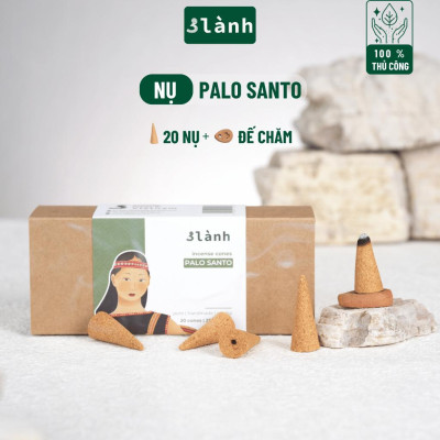 Nụ Thủ Công Palo Santo 3 Lành Hộp 20 Nụ 100 % Tự Nhiên Tặng Kèm Đế Chăm, Không Hóa Chất, Xông Thơm