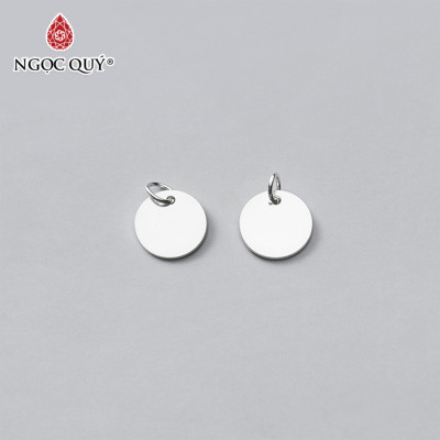 Combo 4 cái charm bạc hình tròn treo - Ngọc Quý Gemstones