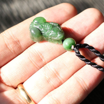 Mặt Tỳ Hưu Đá Ngọc Bích Ngọc Quý Gemstones MD4 (Nhỏ)