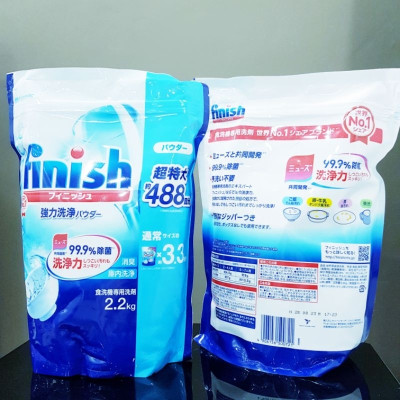 Bột rửa bát Finish 2.2kg hàng Nhật nội địa- Dùng cho máy rửa bát