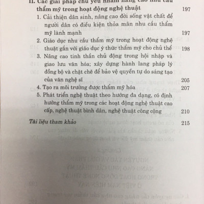 Nâng cao nhu cầu thẩm mỹ trong hoạt động nghệ thuật ở Việt Nam hiện nay