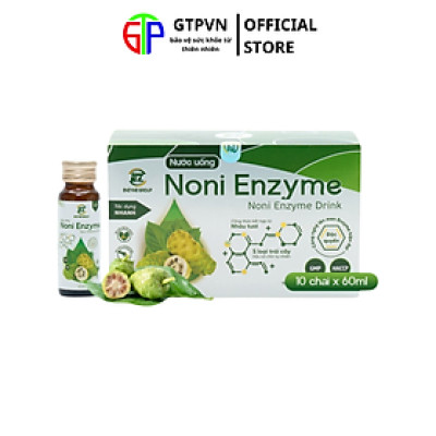 Nước uống Noni Enzyme - cải thiện hệ tiêu hóa, xương chắc khỏe, giảm cẳng thẳng - hộp 10 chai 60ml