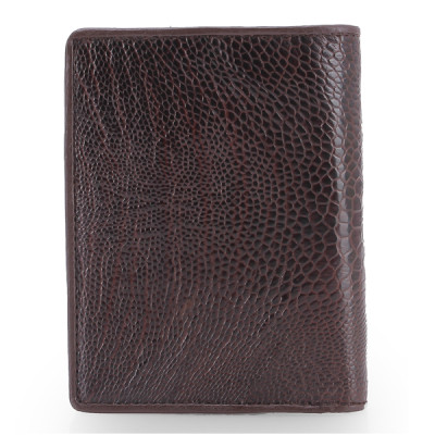 HJ2411-12-13-15 - Ví nam Huy Hoàng da đà điểu da chân kiểu đứng màu nâu đỏ, vàng bò, đen, nâu đất