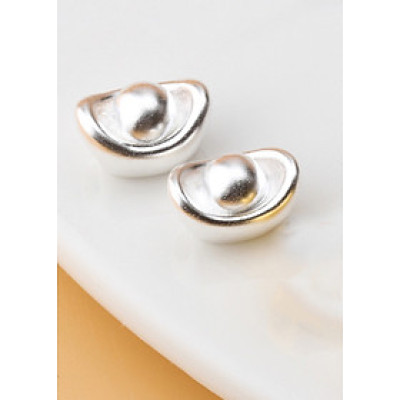 Combo 2 cái charm bạc hình nén vàng - Ngọc Quý Gemstones