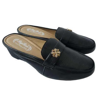 Dép Sục Nữ Da Bò Thật BIGGBEN Cao 5 Phân SBN61