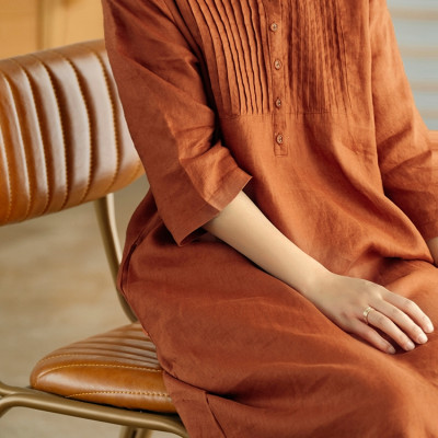 {#HàngMớiVề} Váy Đầm Nữ Thiết Kế Cao Cấp Cổ Xẻ Dáng Suông Tôn Dáng, Đầm Midi Chất Liệu Sang Trọng Da190